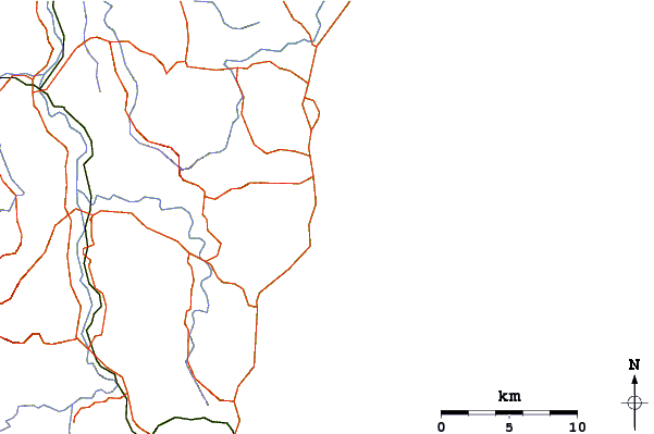 Roads and rivers around Moonee Beach and Creek