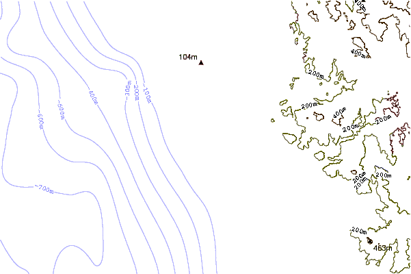 Shoreline around Moonlight Beach