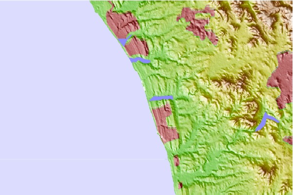 Surf spots located close to Moonlight Beach