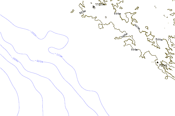 Shoreline around Moonstone