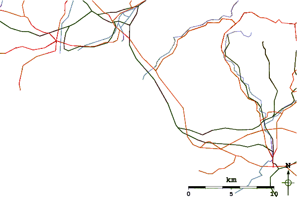 Roads and rivers around Morfa Mawr