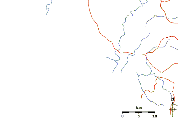 Roads and rivers around Morro Negrito