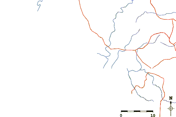 Roads and rivers around Morro Negrito - Rivermouth