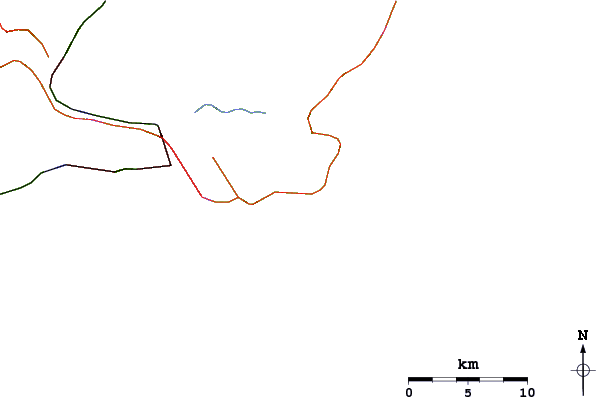 Roads and rivers around Morro do Maluf