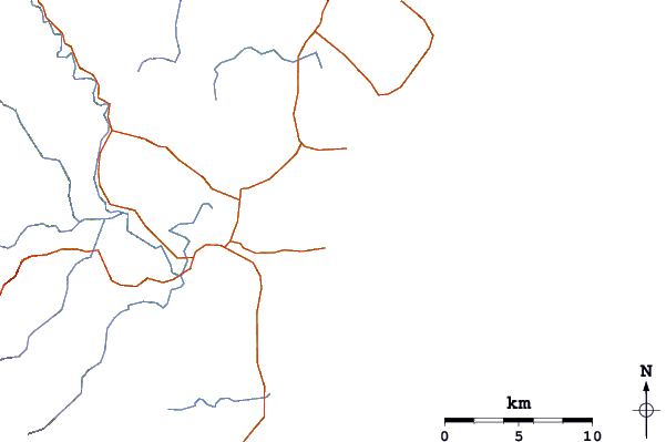 Roads and rivers around Moruya Breakwater