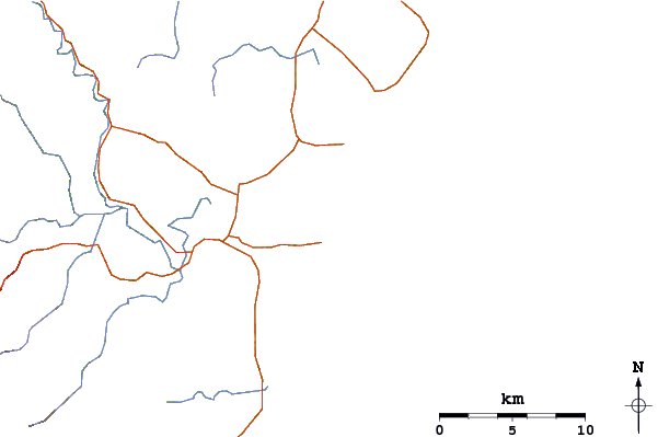 Roads and rivers around Moruya Breakwater