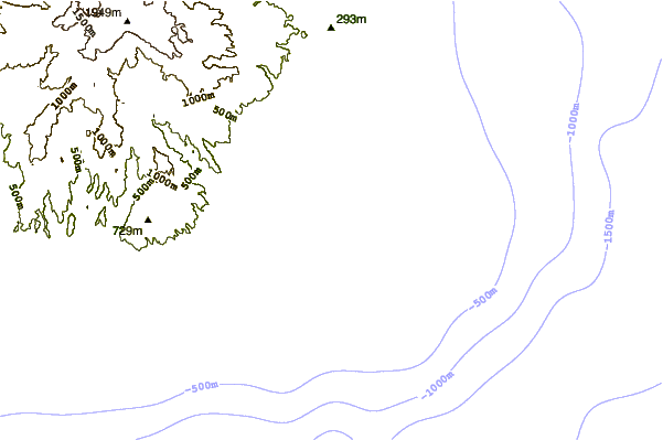 Shoreline around Mosca Point
