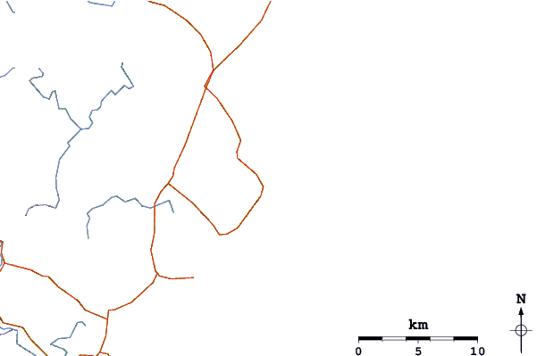 Roads and rivers around Mosquito Bay