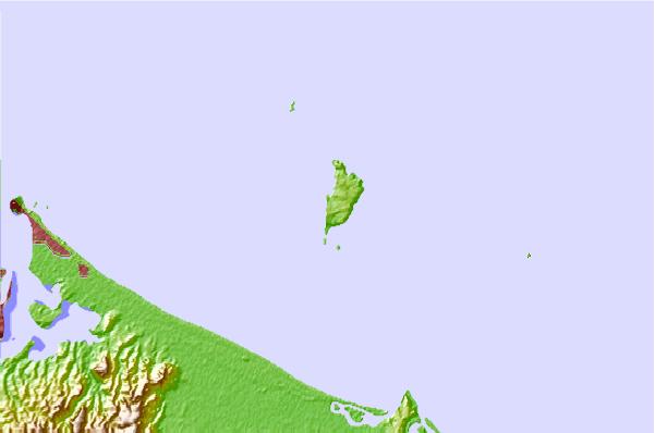 Surf spots located close to Motiti Island Right