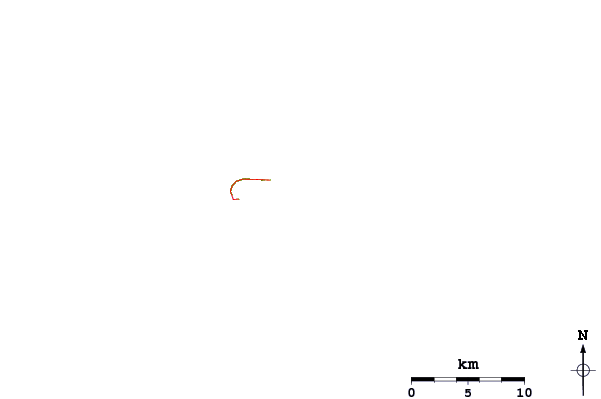 Roads and rivers around Motu Mahara