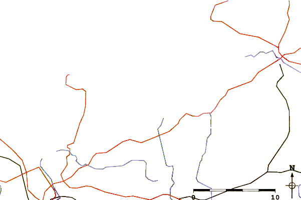 Roads and rivers around Moulin La Rive
