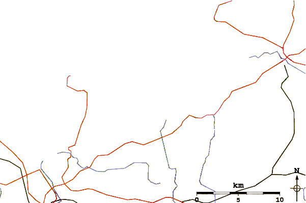 Roads and rivers around Moulin La Rive