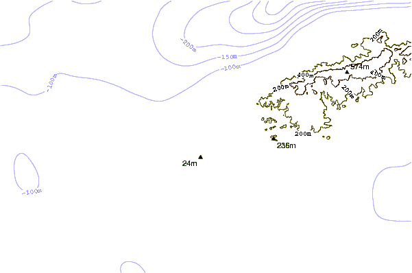 Shoreline around Mount Irvine