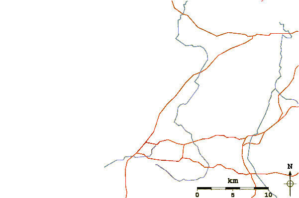 Roads and rivers around Mount Cameron