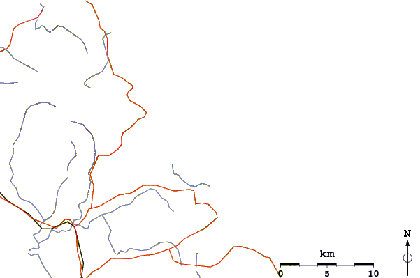 Roads and rivers around Moureeses