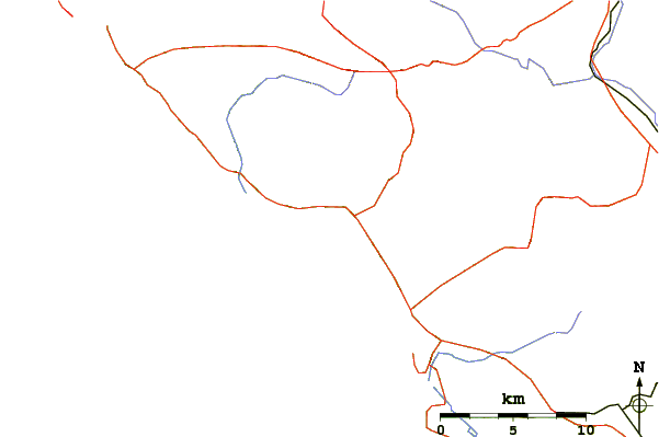Roads and rivers around Mouse Rock
