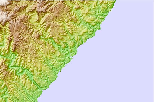 Surf spots located close to Mpame