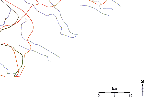 Roads and rivers around Mtati