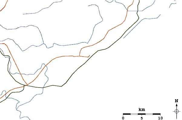 Roads and rivers around Mtunzini