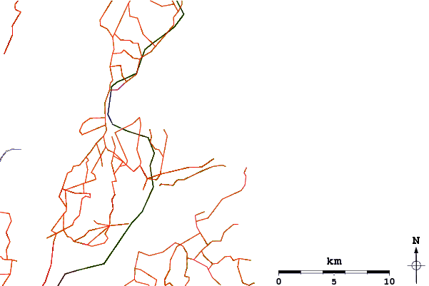 Roads and rivers around Murdering Bay