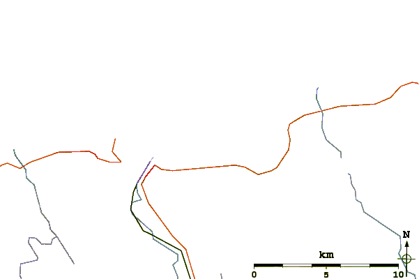 Roads and rivers around Murkle Point