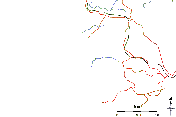 Roads and rivers around Mussel Rock