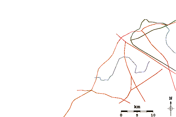 Roads and rivers around Mussulo
