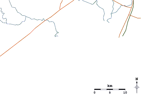 Roads and rivers around Mylies Beach