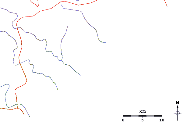 Roads and rivers around Mzimpuni