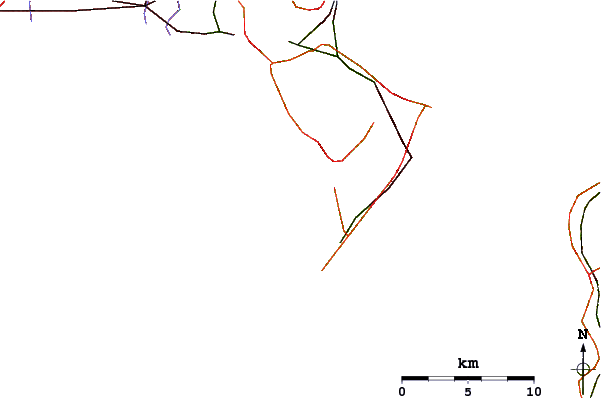 Roads and rivers around Nagai Point