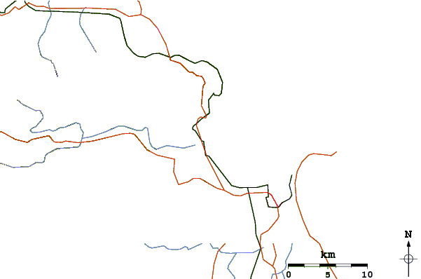 Roads and rivers around Nam O Point