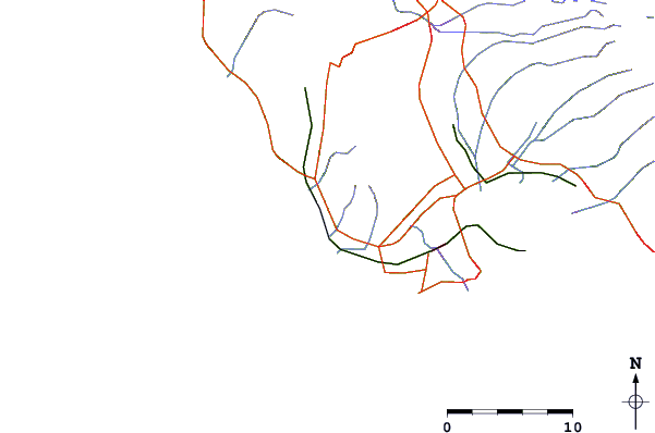 Roads and rivers around Nanakuli Tracks