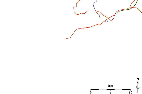 Roads and rivers around Nanjizal