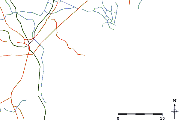 Roads and rivers around Narbonne Plage