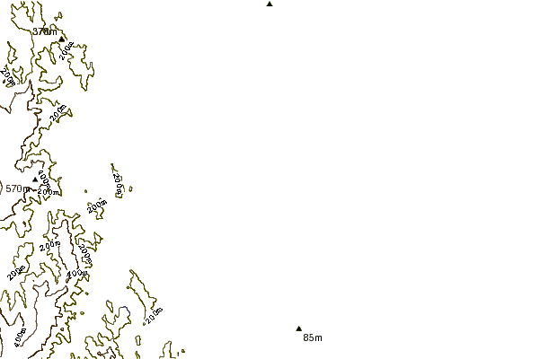Shoreline around Narrow Neck