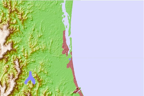 Surf spots located close to Narrow Neck