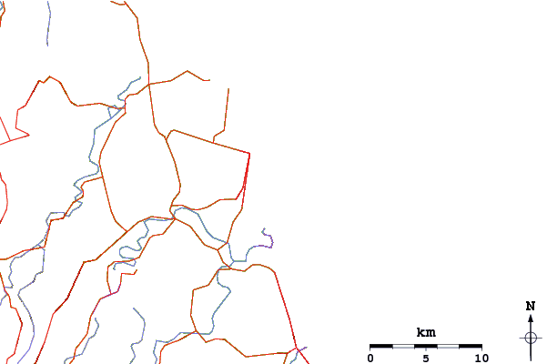 Roads and rivers around Narrow Neck