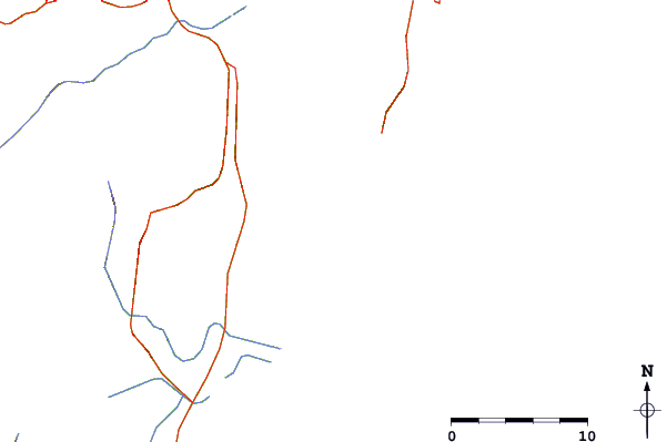 Roads and rivers around Naufragados