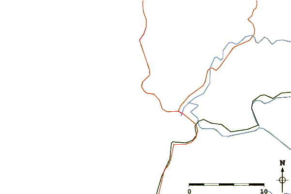 Roads and rivers around Neakahine Point