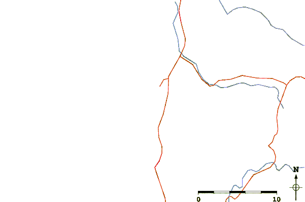 Roads and rivers around Needles