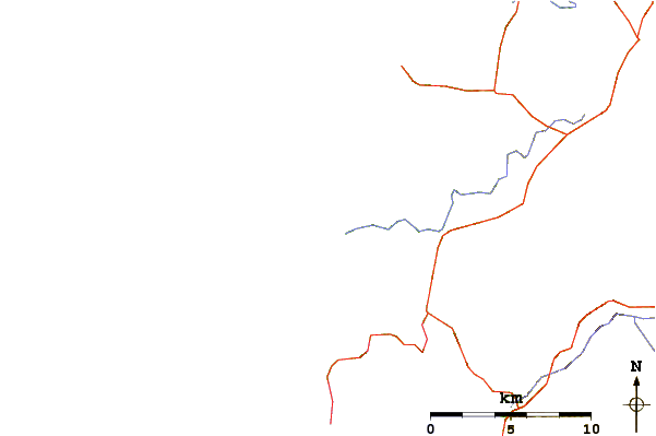 Roads and rivers around Nemina