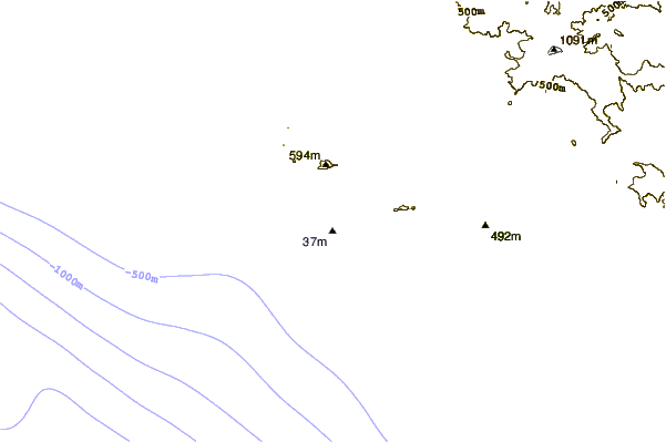 Shoreline around Nera Rivermouth