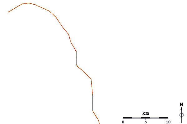 Roads and rivers around Newcombs Hollow