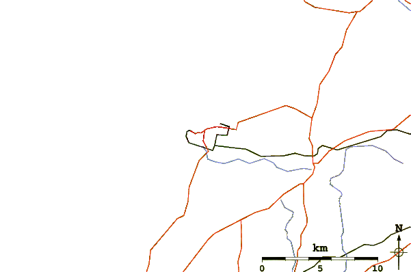 Roads and rivers around Newquay Town Beach