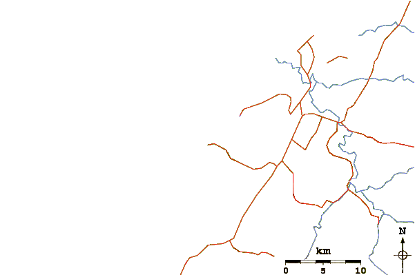 Roads and rivers around Nexus