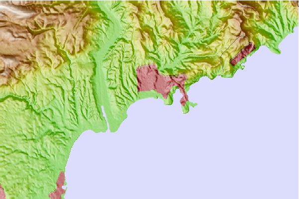 Surf spots located close to Nice