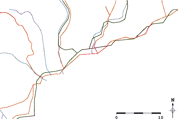 Roads and rivers around Nice