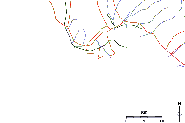 Roads and rivers around Nimitz Beach