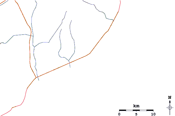 Roads and rivers around Nine Palms