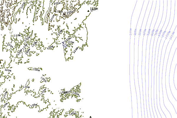 Shoreline around Norte